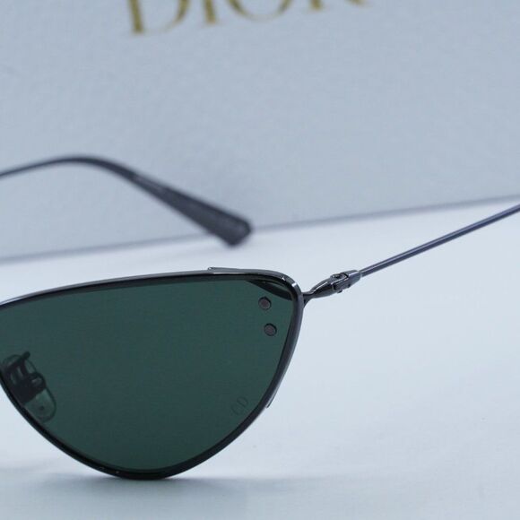Dior MISSDIOR B1U H4C0 Sunglasses Gunmetal Cat Eye Frame, Green Lenses - Picture 2 of 11